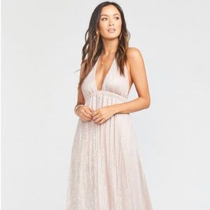 Show Me Tour MuMu Luna Halter Bridesmaid dress